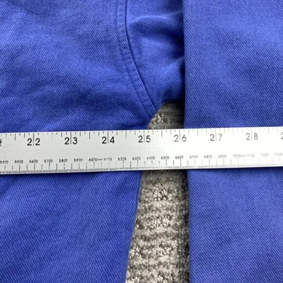 Vintage Foot Locker Sweater One Size Fits Up to Men Large Blue Orange Hoodie 80s - Picture 8 of 9